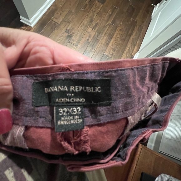 Men’s Banana Republic Aiden Chinos Slim fit pants, Rust Red size 32x32 - Picture 3 of 4